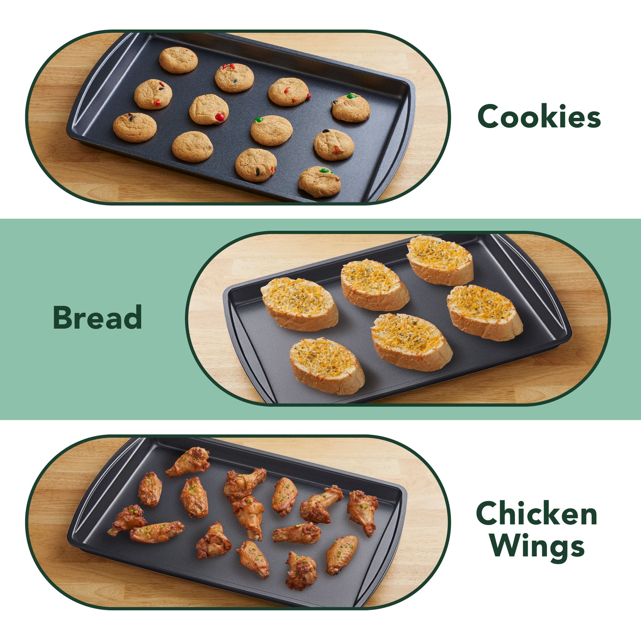 Good Cook Set Of 3 Non-Stick Cookie Sheet