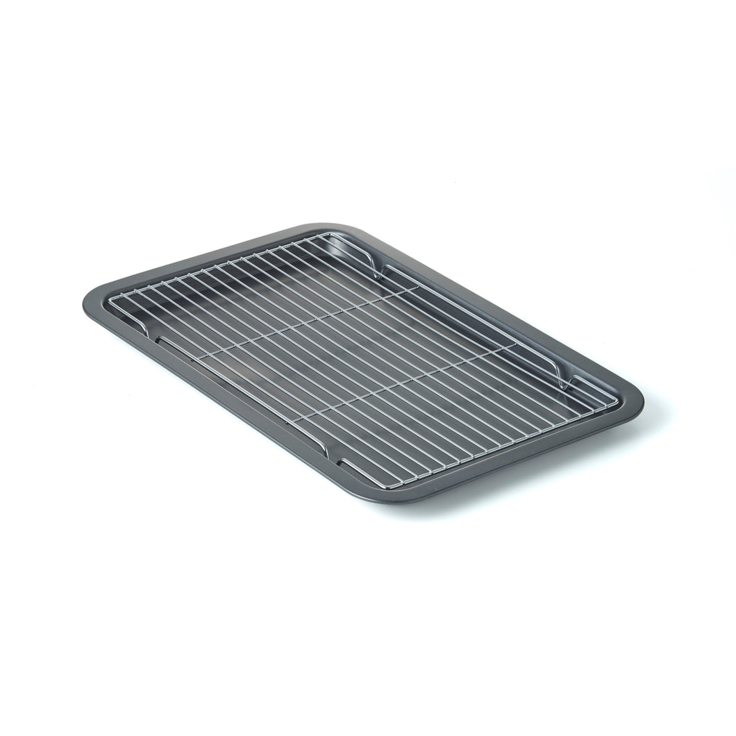 All in 1 Oven Crisper Baking Pan and Cooling Rack