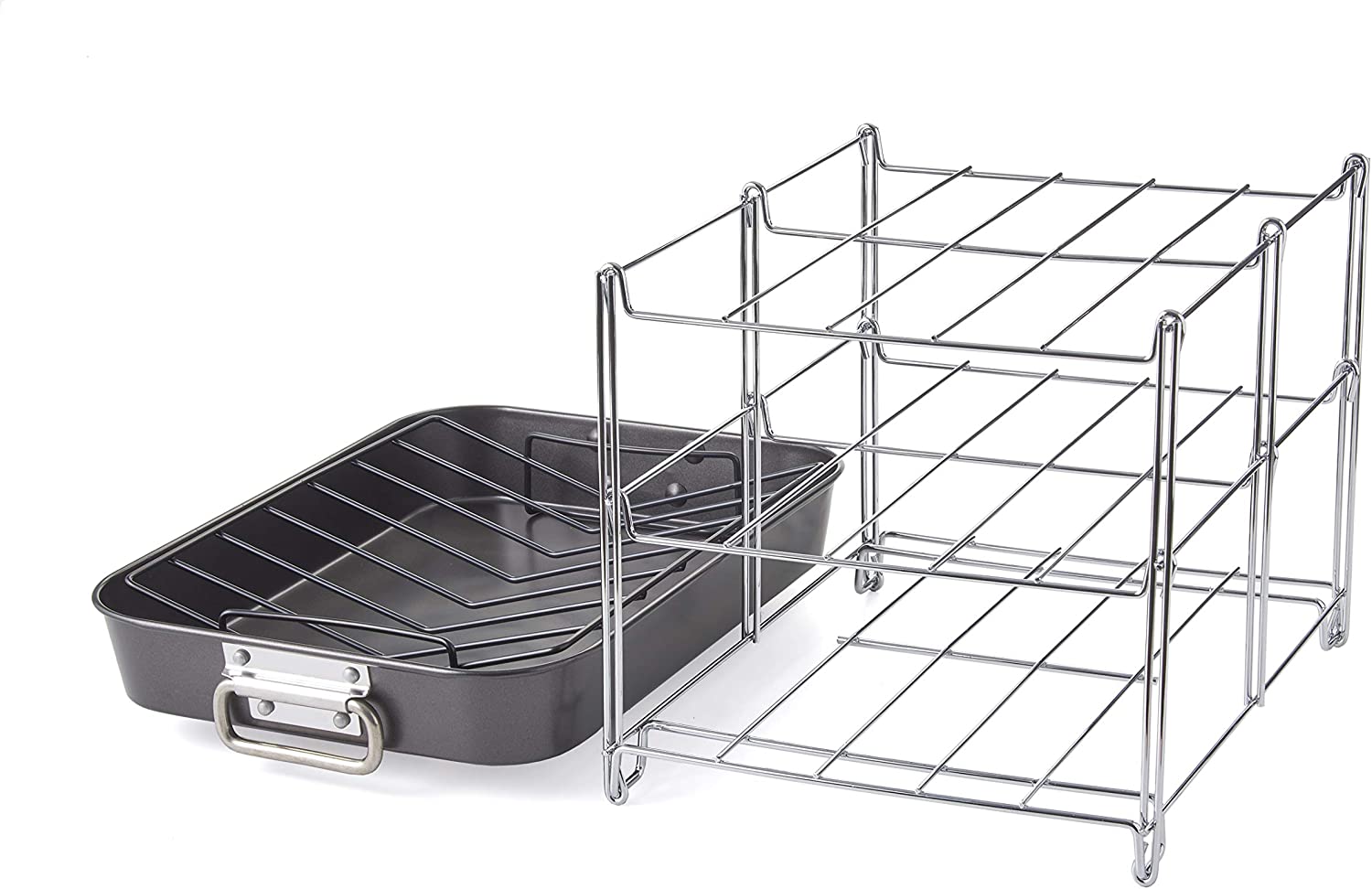 3-Tier Oven Insert Rack and Roasting Pan Set – Nifty Home Products