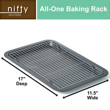 Load image into Gallery viewer, All in 1 Oven Crisper Baking Pan and Cooling Rack
