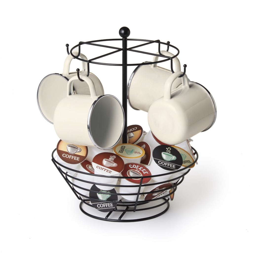 Coffee Cup Carousel with Basket